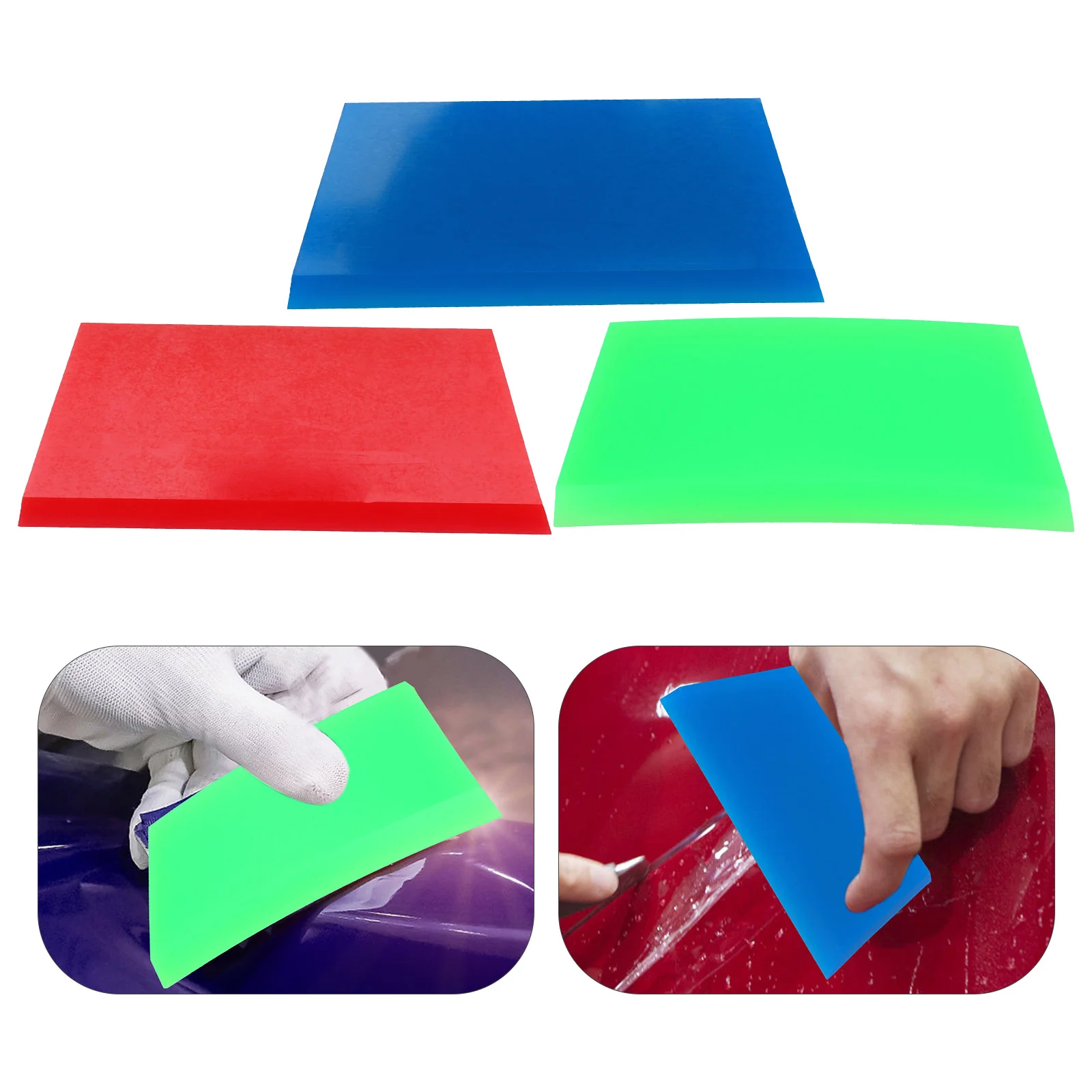 

3pcs Car Film Squeegee Auto Film Vinyl Scraper Car Sticker Mounting Scraper Tool