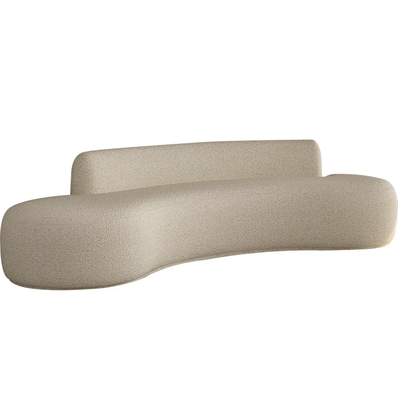 Modern curved clothing store fabric sofa Nordic small apartment light luxury Internet celebrity living room
