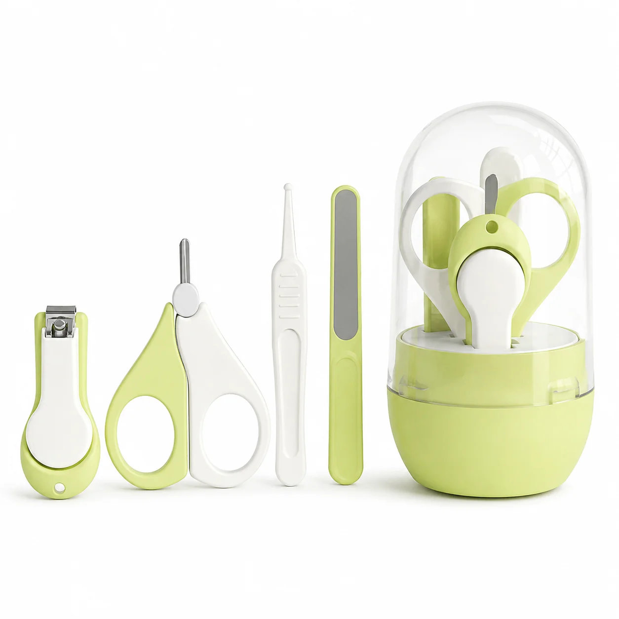 

Baby nail clipper set, anti-pinch, safe scissors, newborn kid care, great gift.