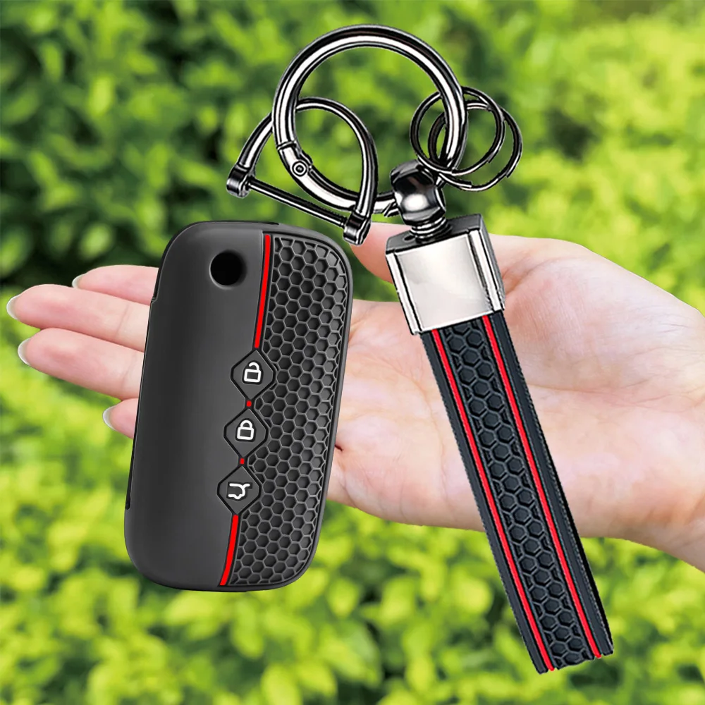 Silicone Key Caps Holder Car Key Case Cover For Chevrolet Groove 2026 Aveo Captiva Sail 2023 2024 2025 Keychain Accessories