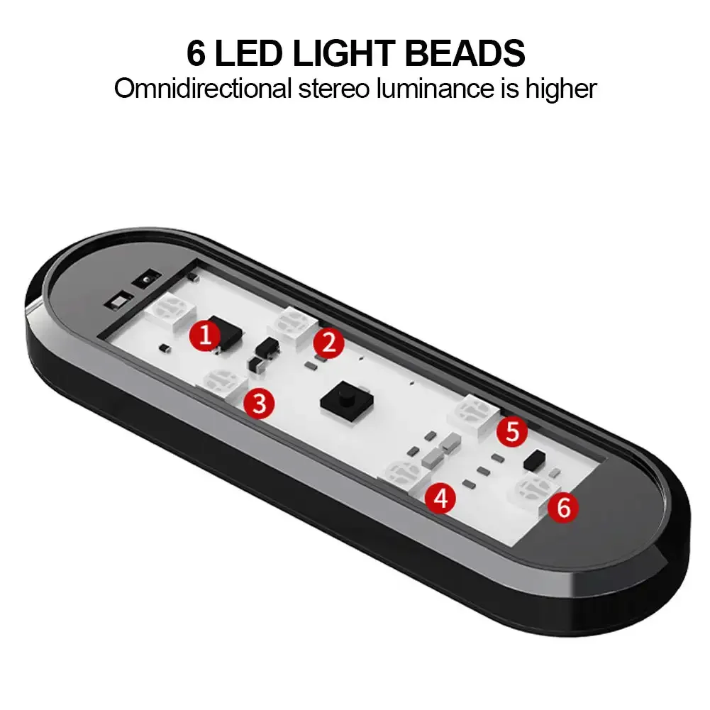 Car Door Lights Magnetic LED Welcome Light Emergency Signal Lamp USB Charging Magnetic Open Door Safe Anti-collision Signal Lamp