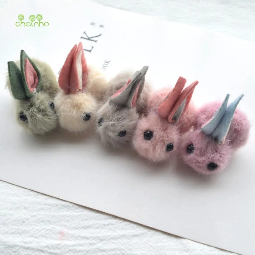 

Chainho,Cute Plush Rabbits,Headwear Accessories,Pure Color Series,Hair Balls Patches,DIY Children's Garments & Hair Accessory