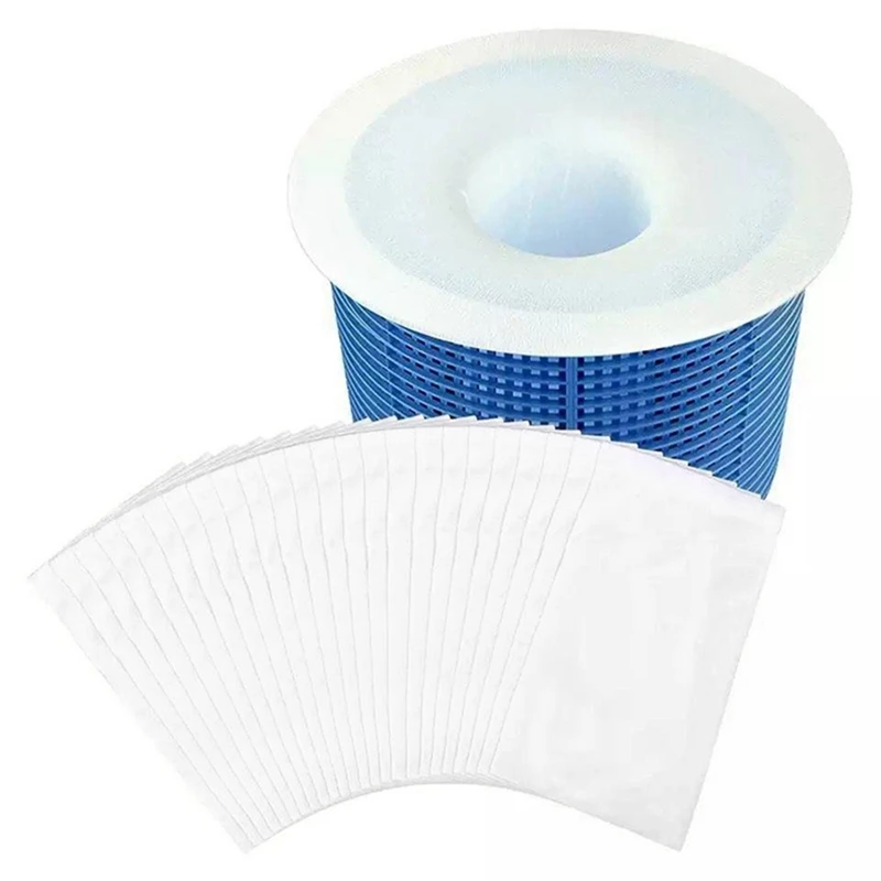 Filtro de calcetines para espumadera de piscina, 30 Uds., calcetines para piscina, juego de calcetines con filtro para espumadera, cesta para espumadera de piscina, calcetín, juego de calcetines con filtro para piscina