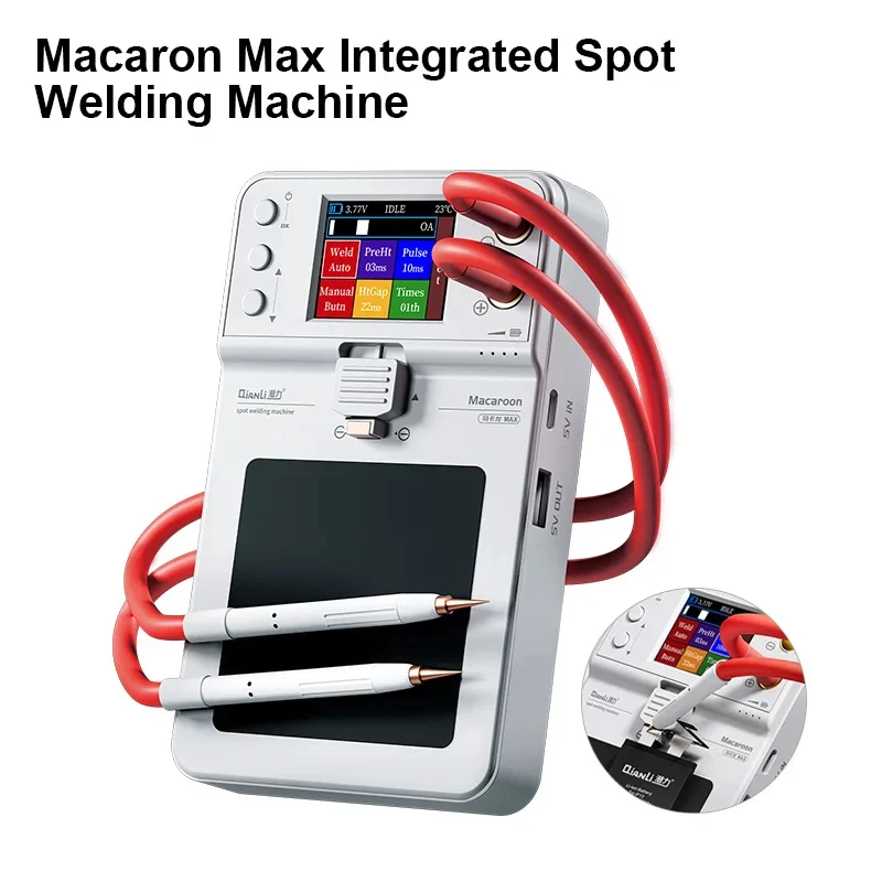 New Qianli Macaron Max Integrated Spot Welding Machine Double Pulse Spot Welding For Mobile Phone 18650Battery Micro Spot Welder