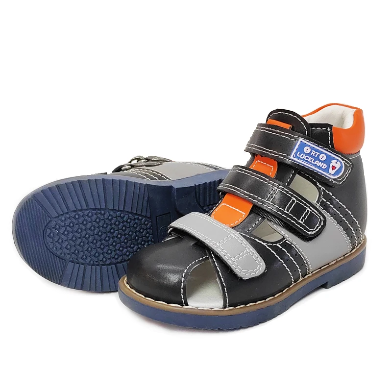 Boys Girls Sandals Summer Children Orthopedic School Shoes Kid Toddler Leather Correct Flatfeet Footwear 2 to 8 Years