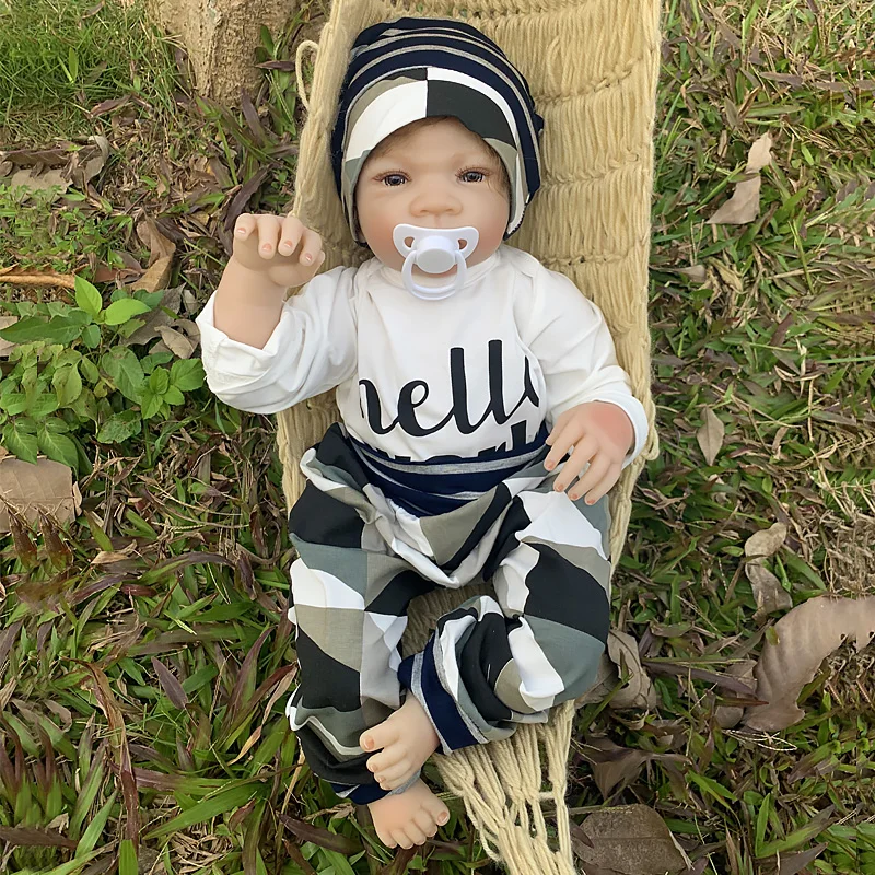 リアルな生まれ変わった赤ちゃん人形、手作り、塗装、新生児人形、誕生日プレゼント、22インチ