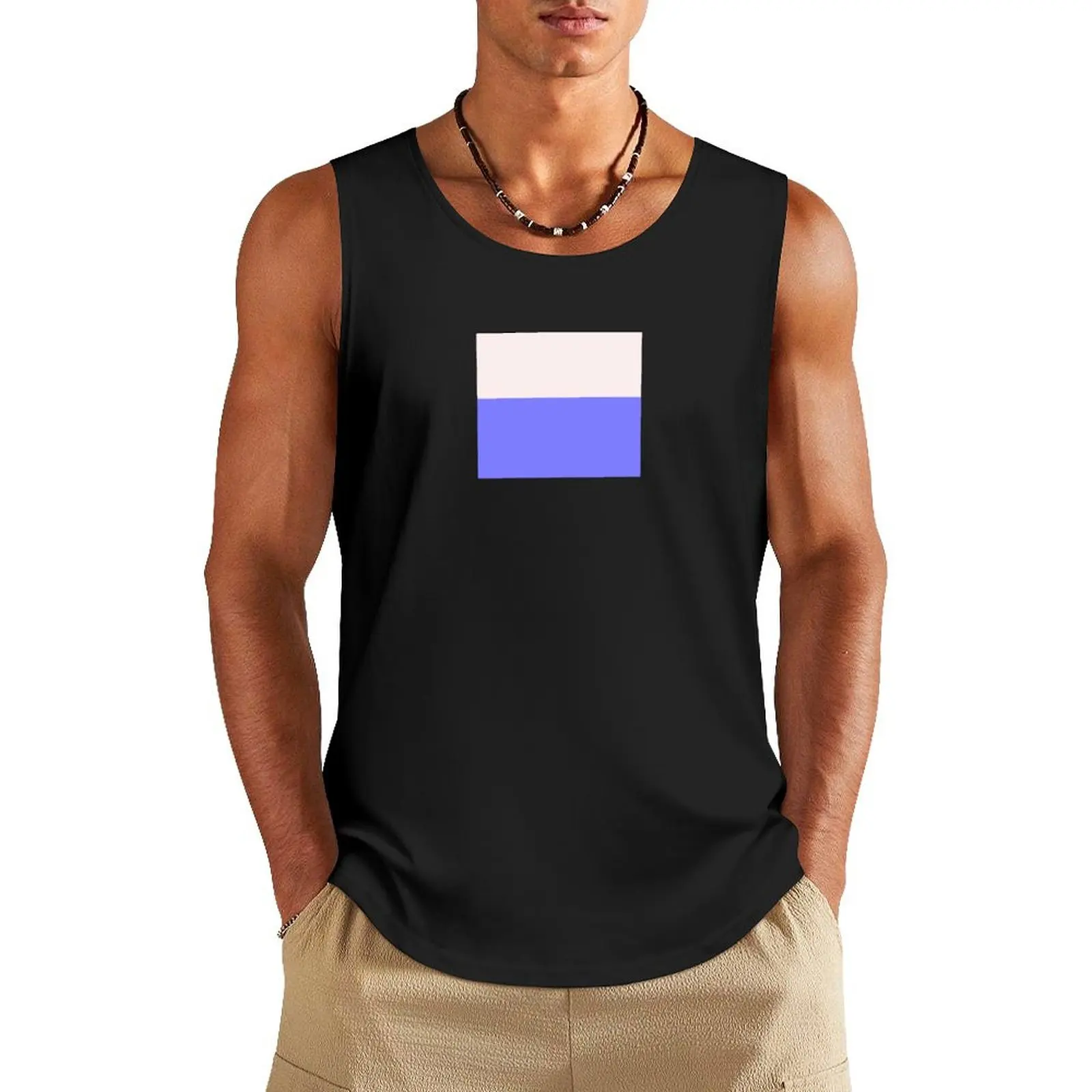 Tropical Indigo and Lavender Blush Tank Top Gym T-shirts for men sleeveless tshirts for men basketball