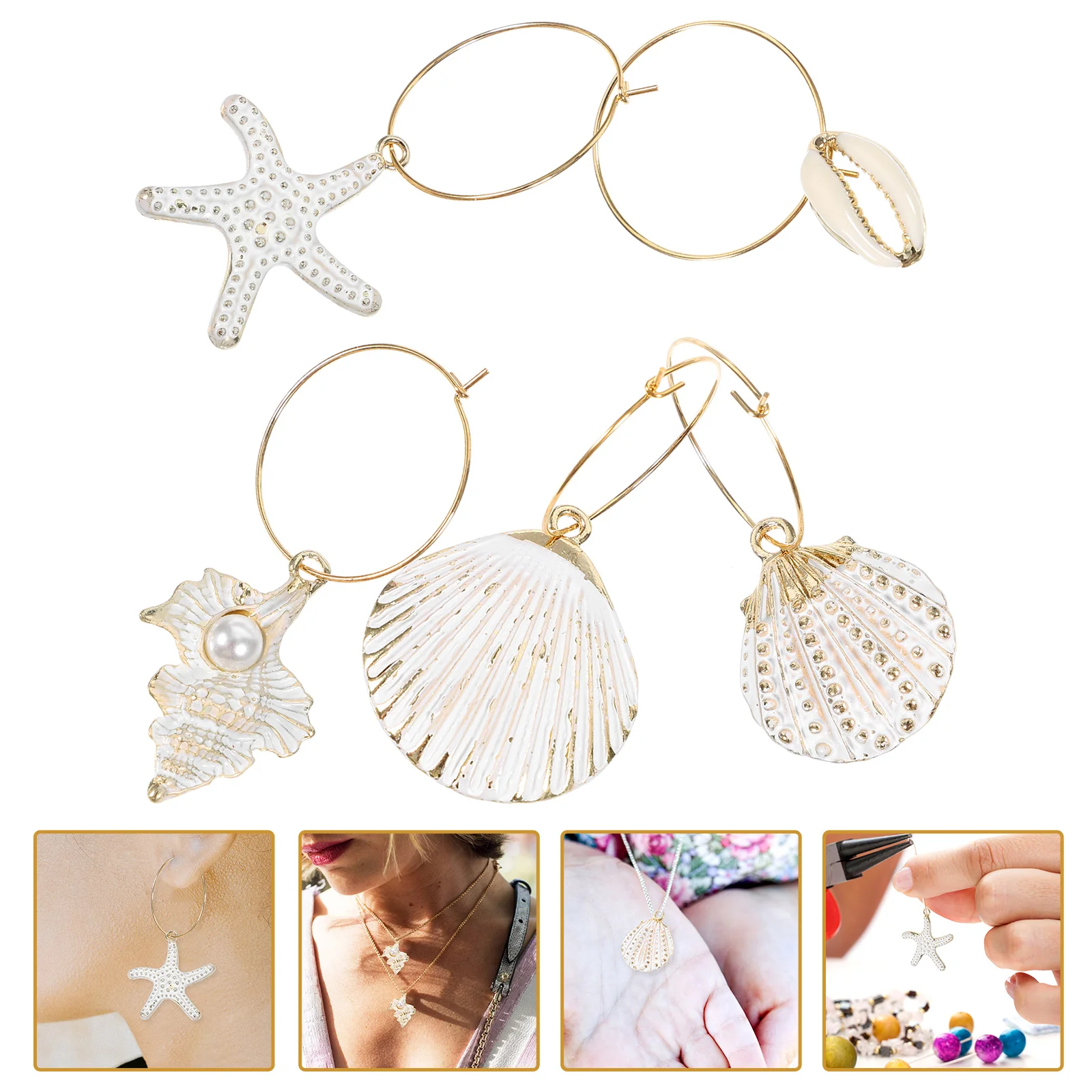 

24 Pcs Earring Accessories Jewelry Decorations DIY Pendants Loop Drop Embellishments Findings