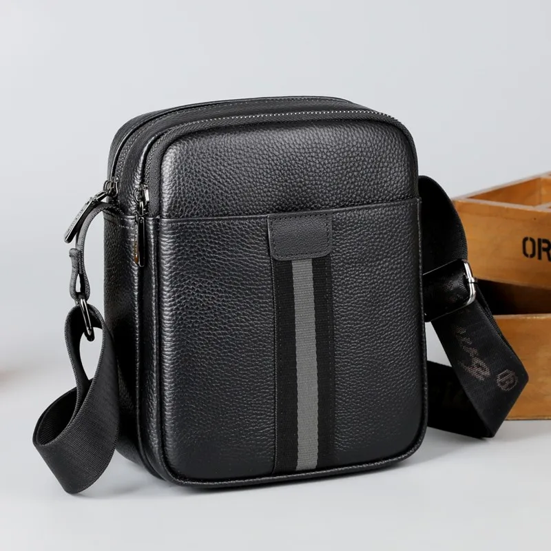 

Новая мужская сумка через плечо из натуральной кожи, высококачественная вертикальная сумка через плечо из воловьей кожи, деловая кожаная сумка-мессенджер 크로스 invest 남성 sac