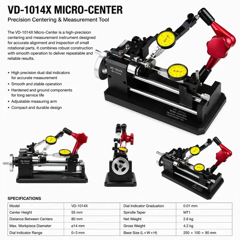 Coaxiality Measurement Concentricity Meter Circular Runout Deflection Testing Instrument