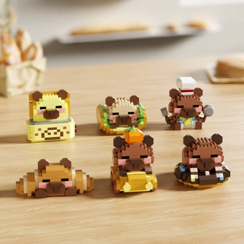 

Kapibala Building Blocks Cute Animal Assembly Model Ornaments Birthday Gift Figures Decorative Educational Children's Toys