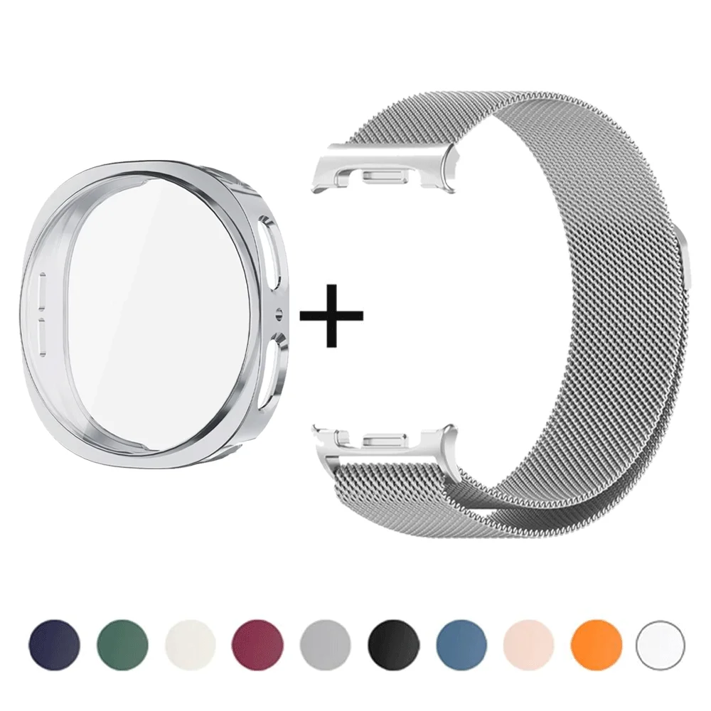 

Magnetic Metal Strap + Soft TPU Case+Film For Samsung Galaxy Watch 8 40MM 44MM Watch 8 Classic Watch Band