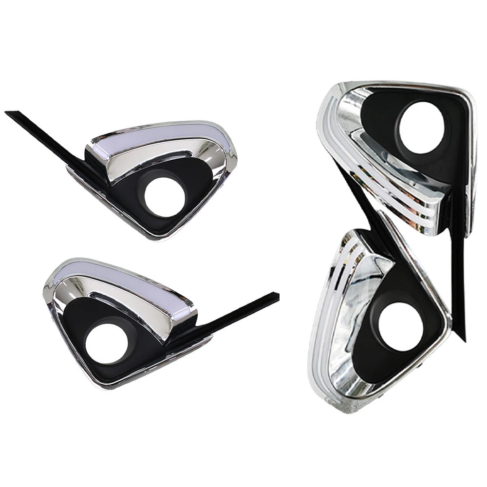 

2Pcs LED DRL Daytime Running Lights Daylight turn Signal lamp Style For Toyota Fortuner 2015 2016 2017 2018 Car Accessories