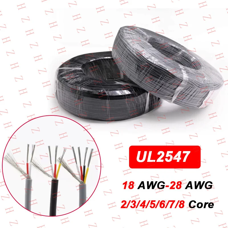 

U+ UL2547 18AWG-28AWG Copper Wire Shielded Audio Headphone Signal Cable 2-7 Cor【Minimum order: 10 pieces】