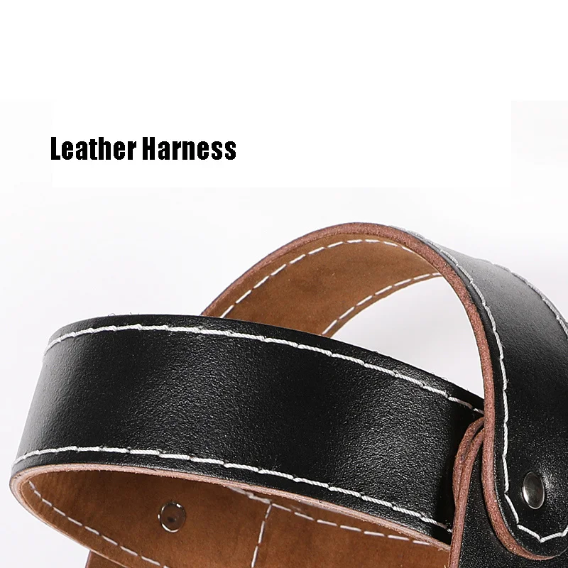 Leather Neck Harness For Muscles Strengthen 2 Color For Available