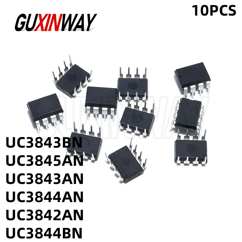 10 Uds UC3843BN UC3845AN UC3843AN UC3844AN UC3842AN UC3844BN DIP-8 Chip de potencia