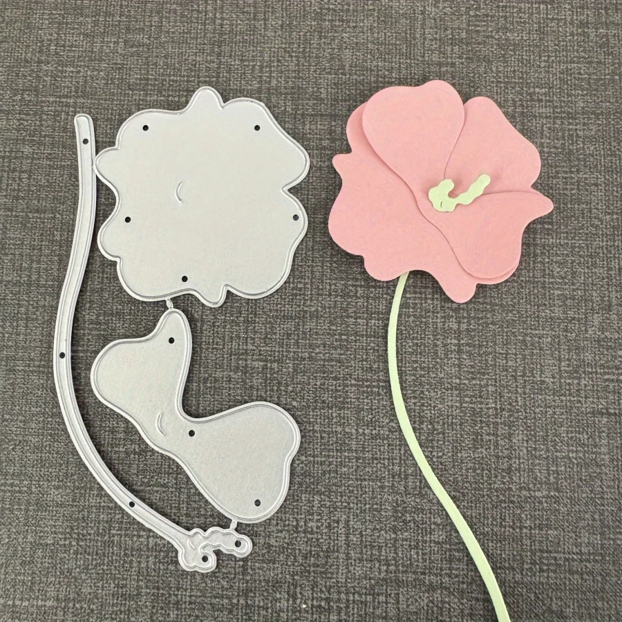 Gebogener Blumenkopf, Metall-Stanzformen, Form, Stempel, Serie, Sammelalbum, Papier, Basteln, Messerform, Klingenstanzer, Schablonen, Fotoalben