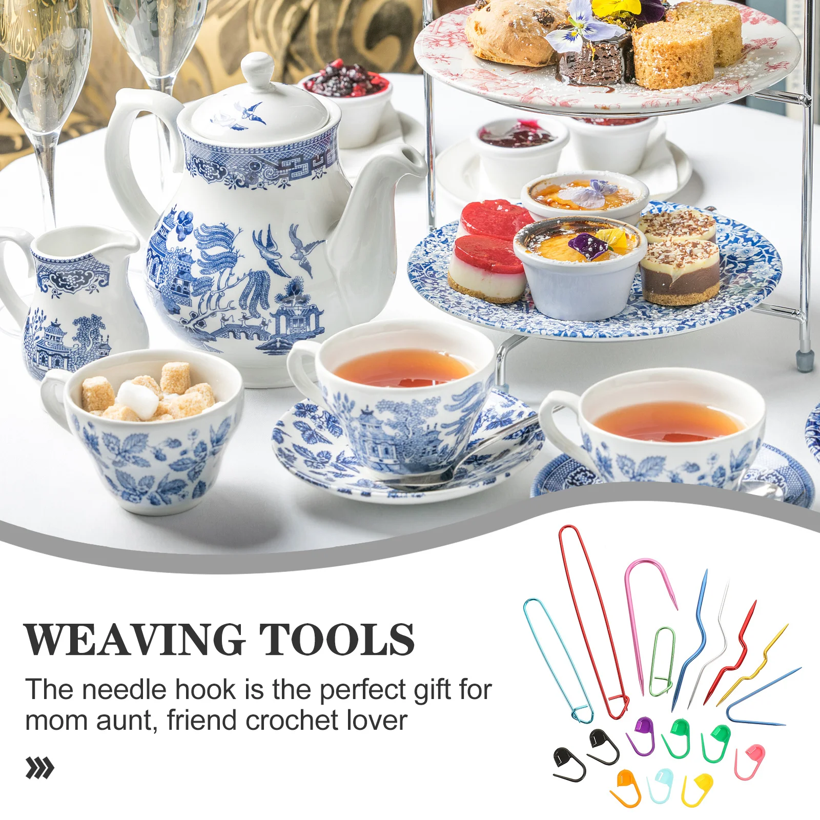 

1Set DIY Cable Stitch Holders U-Shape Needle Pins Safety Markers Curved Stitch Holders for Knitting Weaving Tools