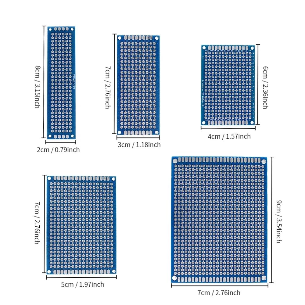 4-40 шт. двухсторонняя макетная плата 2x8 3x7 4x6 5x7 7x9 см универсальная печатная плата макетная плата Stripboard DIY электронный комплект