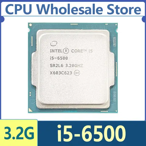 Intel Core i5-6500 i5 6500 CPU quad-core quad-thread da 3,2 GHz TDP65W 6 MB di cache fino a 3,60 GHz FC-LGA14C LGA 1151