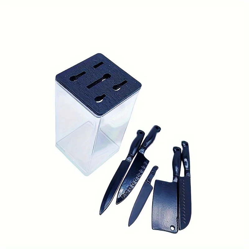 1 set scala 1/12 casa delle bambole mini coltello resto modello utensili da cucina accessori mini coltelli set Playhouse cucina modello di gioco alimentare