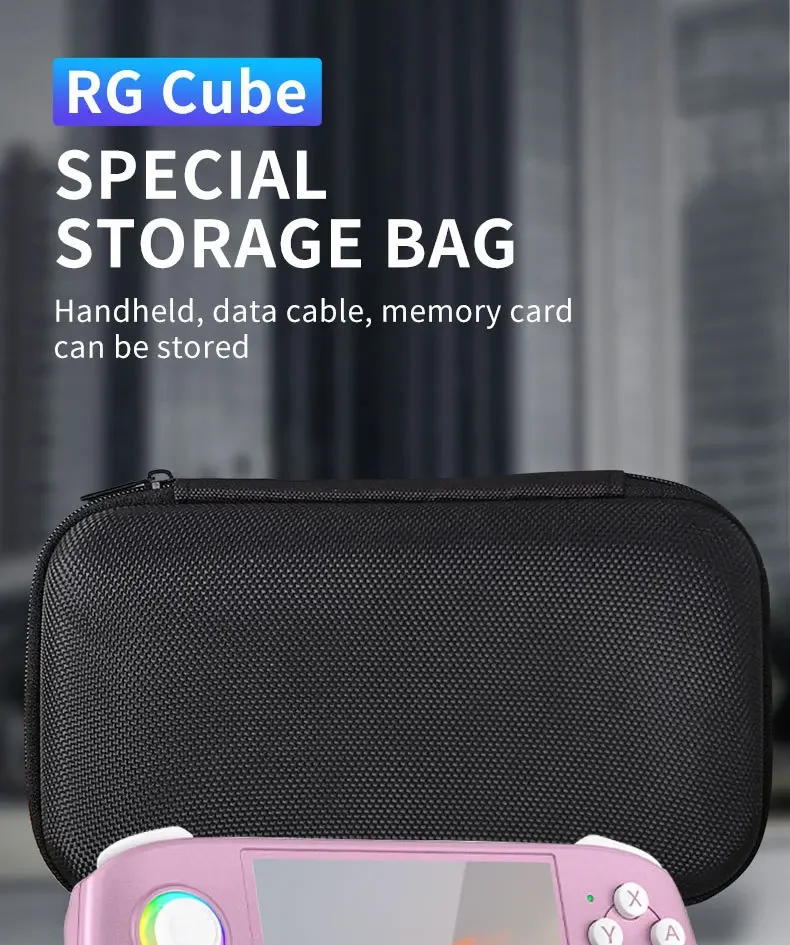 For RG Cube Gaming Console Portable Handheld Gaming Console Case Finishing Bag Shock Resistant Carry Bag Storage Bag