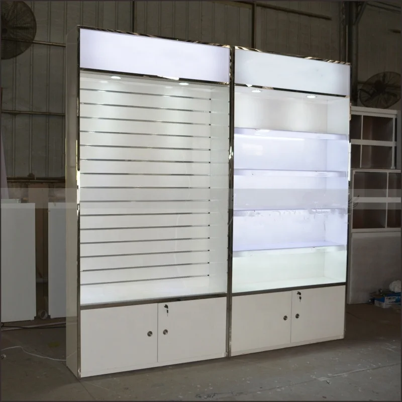 

custom，Retail Wig Display Shelf Bundles Display Rack and Stand with Hook Retail LED Hair Extension Display Cabinet