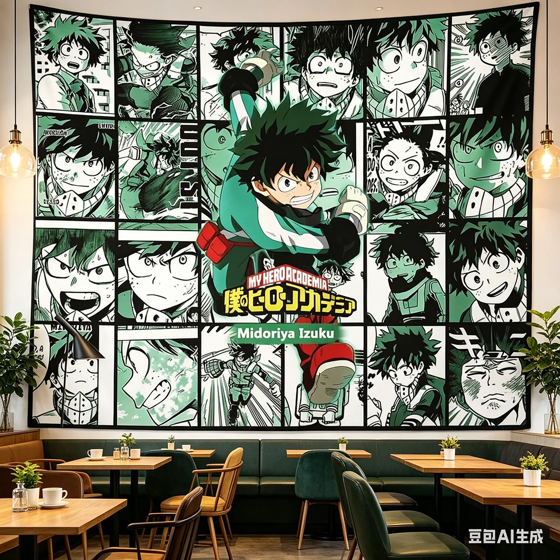 My Hero A-Academia Deku Tapestry Backdrop Background Poster Gift for Bedroom Aesthetics Funny Decor Flag Wall Hanging for Teen