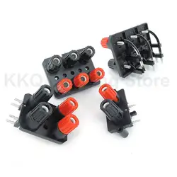 2/4/6 Pin Positions Banana Plug 4mm power Socket Connector External Audio Jack Speaker Amplifier Screw Post Block Bend k