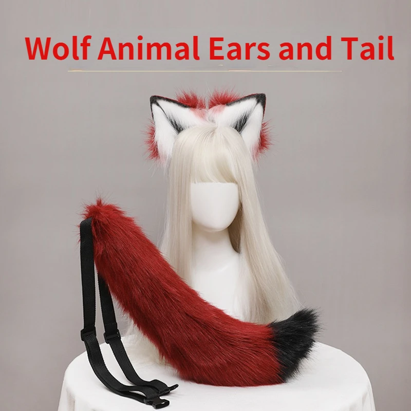 

Mascot Costume Animal Ears Tail Two Set Handmade Headwear Cosplay Props Children's Stage Costumes