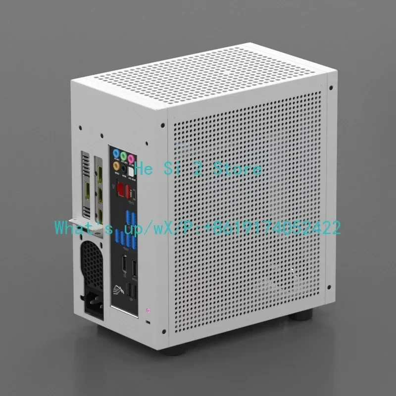 1pcs M21 M31 ITX Mini Portable Small Case, 120 Water Cooled 1U Power Desktop Computer Host Box