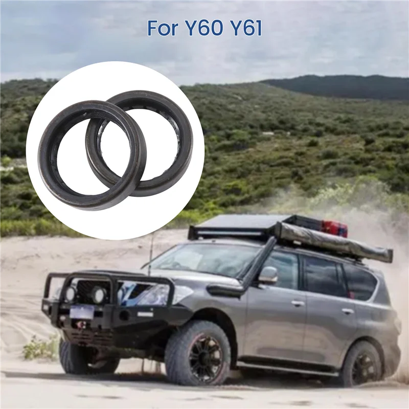 

Rare 2Pcs Front Axle Seal Oil Seal Kit Parts Accessories For Nissan Patrol Y60 Y61 303752-KIT 40533-01J00