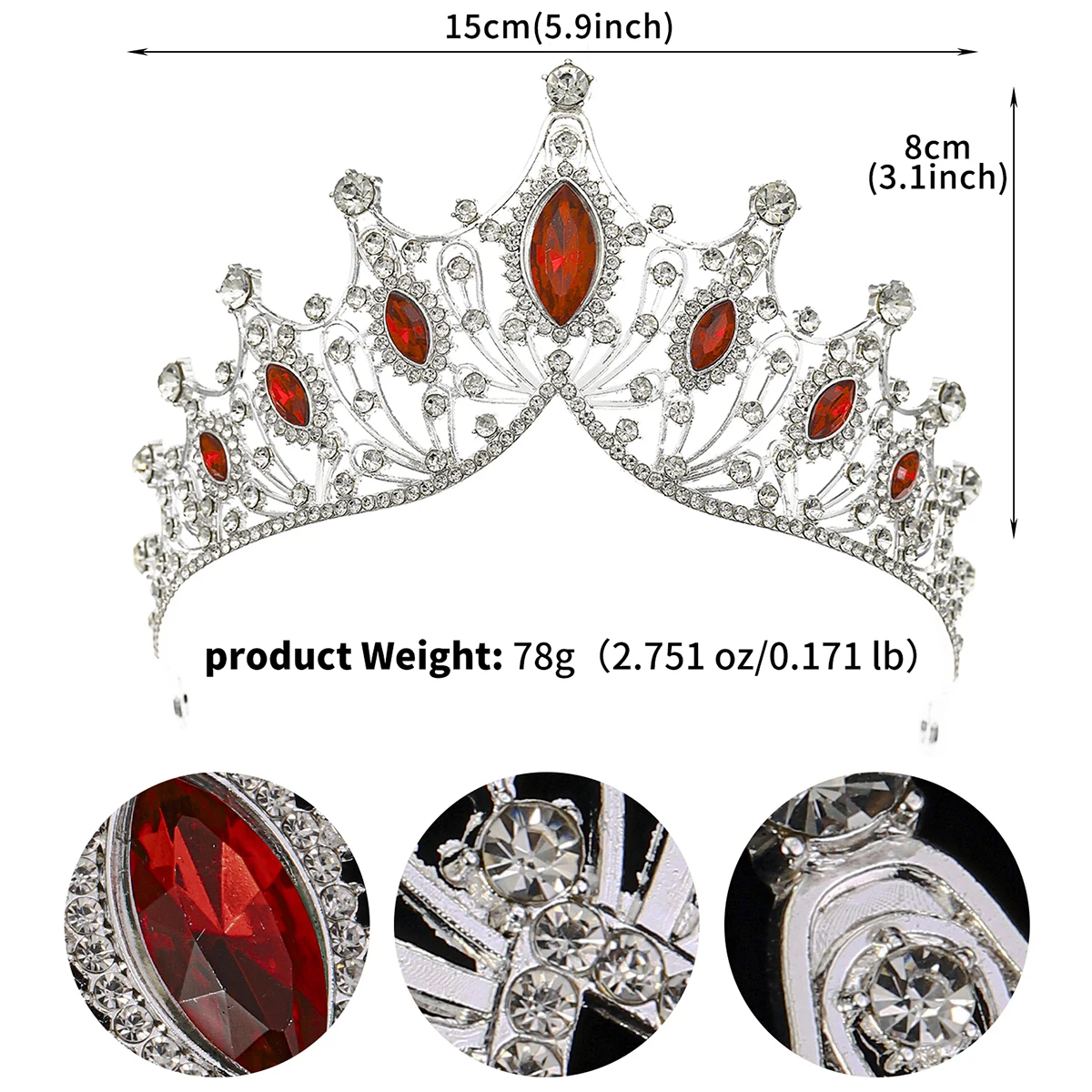 Corona di cristallo di strass barocco moda copricapo da donna gioielli da sposa festa di compleanno principessa fascia per capelli Tiara