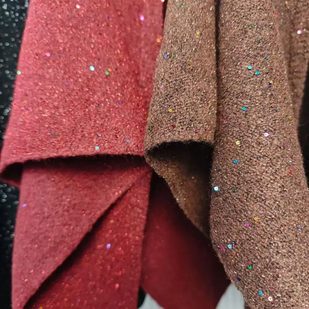 Women Fashion Winter Warm Woolen Shawl Thermal High End Sequin Triangular Scarf Korean Cape Wraps