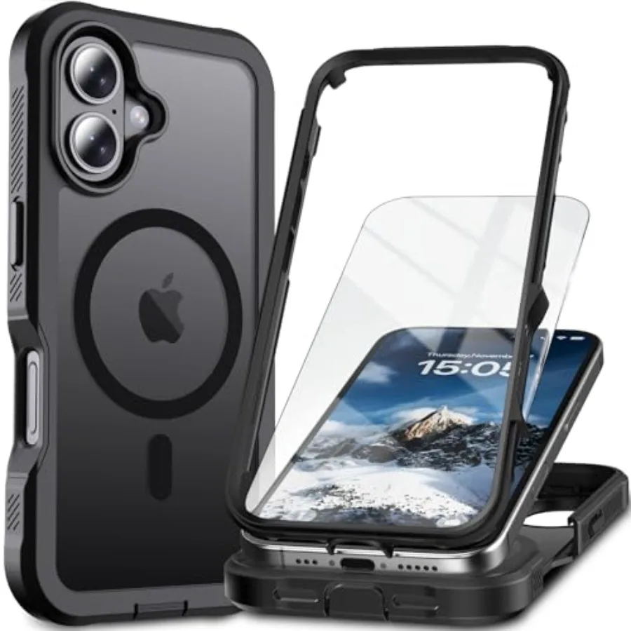 

Magnetic for iPhone 17 Case, [Screen Protector] [Compatible with MagSafe][Military Grade Drop Protection][Heavy Duty Protection