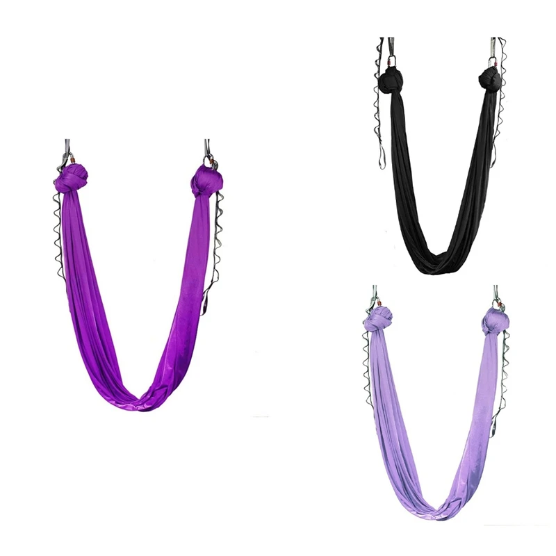 

Воздушный гамак для йоги, 2,8 м, широкий гамак для йоги, домашний домашний фиксированный веревочный подвесной тканевый подходит для всех уровней фитнеса