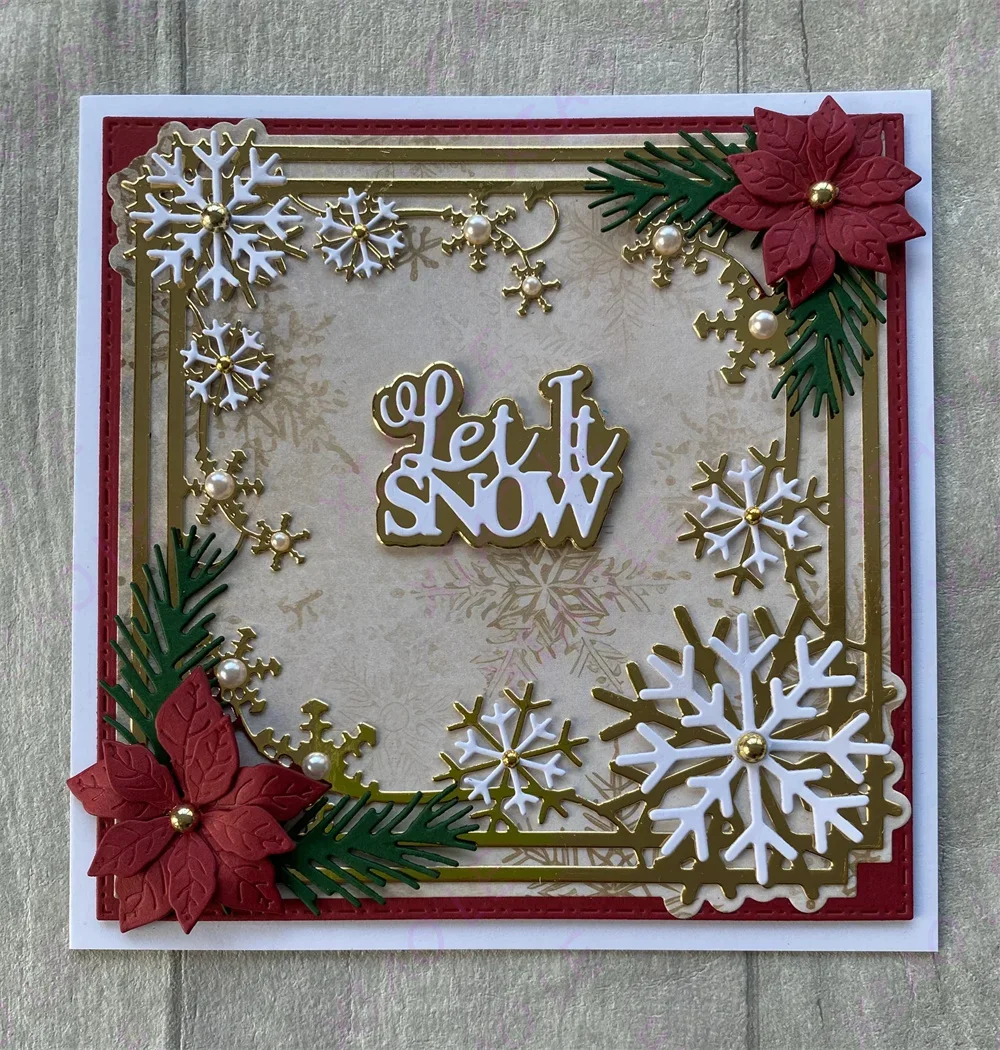 Fancy Frames Snowflakes New Arrival Metal Cutting Dies for Diy Photo Album Handmade Paper Card Decoration Craft Cut Die