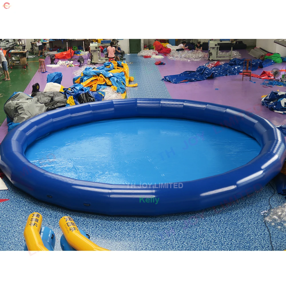Transporte rápido 5m de diâmetro colorido piscina inflável portátil piscina de água inflável piscinas redondas para slide
