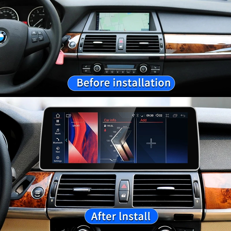 NEW ID8 12.3inch Qualcomm Snapdragon665 8G 128G Car Video Player Central Multimedia For BMW X5 X6 E70 E71 E72 Intelligent