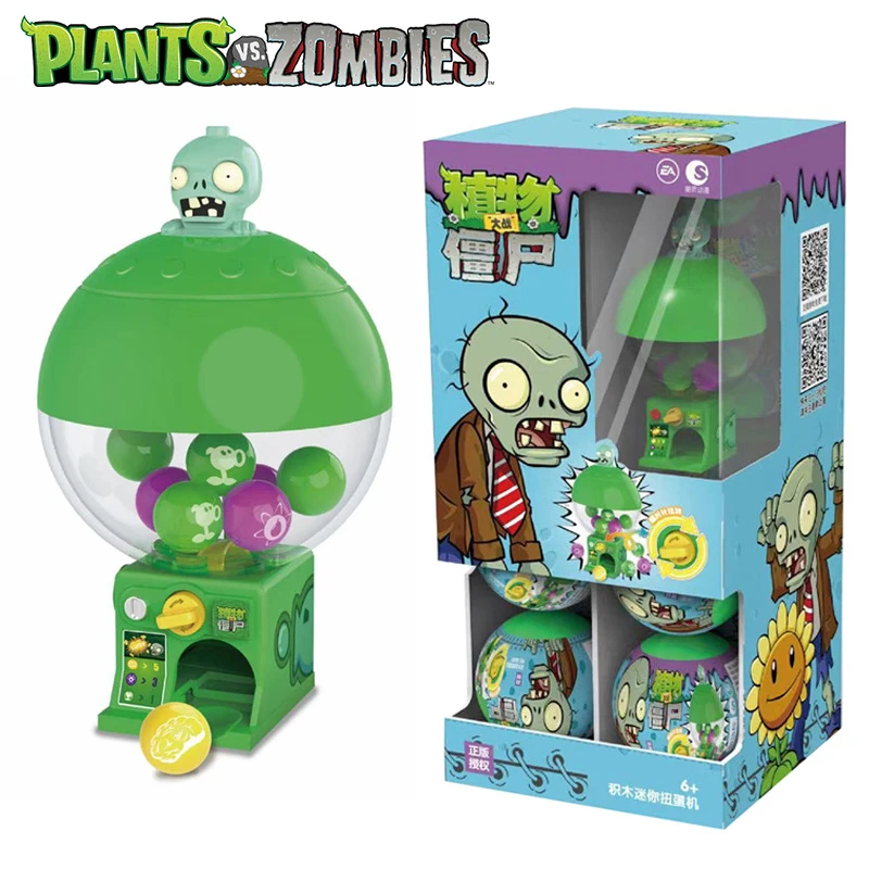 New Plants Vs Zombies Mini Gashapon Toy Set Interactive Game Props Genuine Authorized Toy Ornaments Game Model Kids Boy Toy Gift