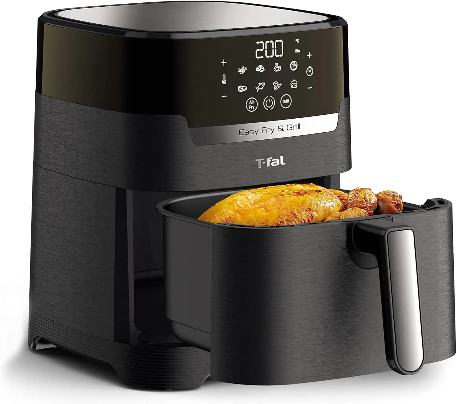 Air Fryer & Grill Combo Digital, 2-in-1, 4.4 Qrt, black