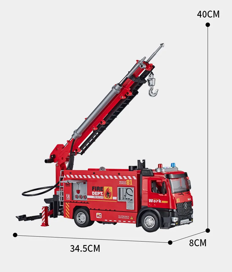 1: 32 alloy fire rescue car model,original packaging engineering car toys,decorative gifts,wholesale