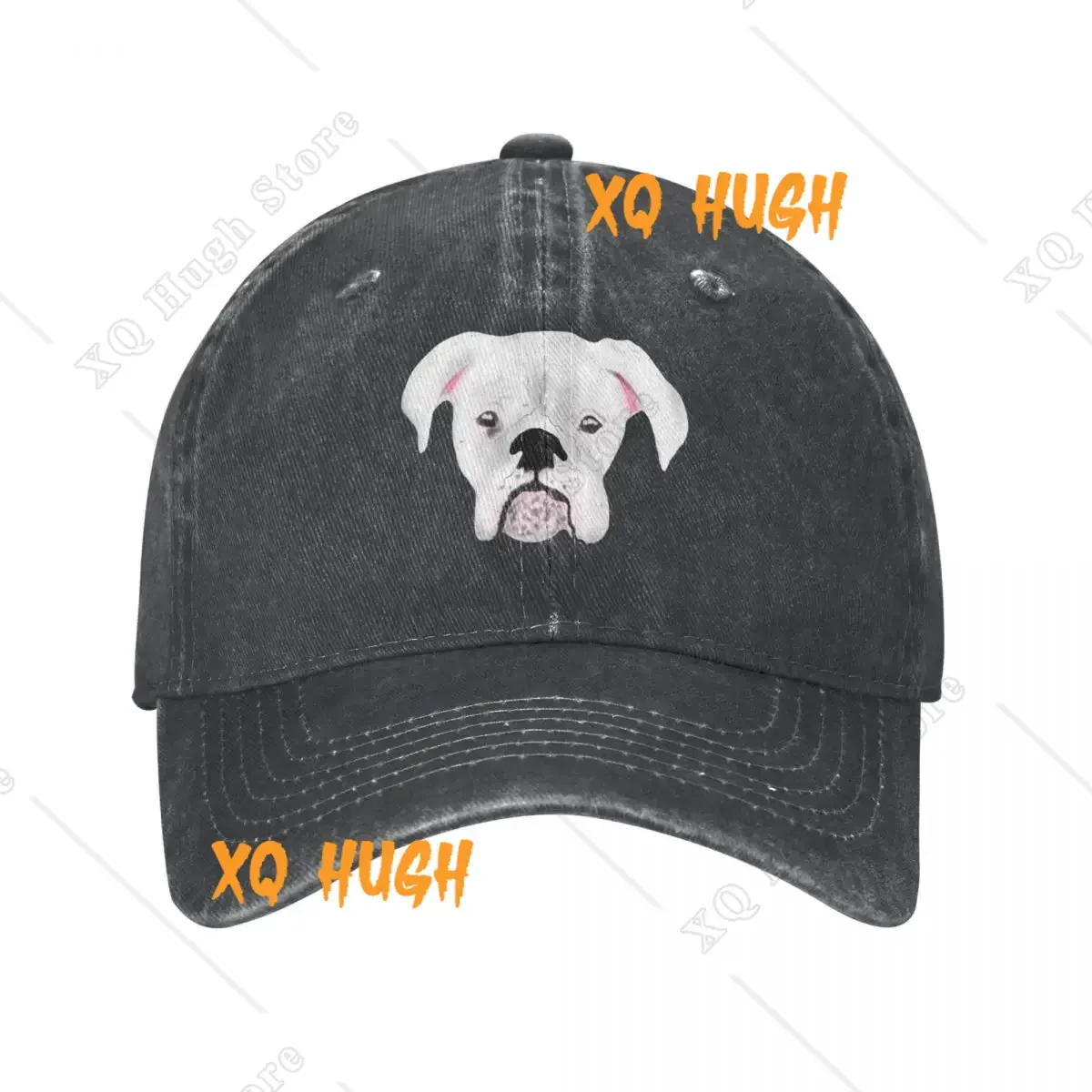 WHITE BOXER DOG PUPPY POLLY Baseball Cap Hats Baseball Cap Fashion Military Tactical Cap Man Hat Women'S