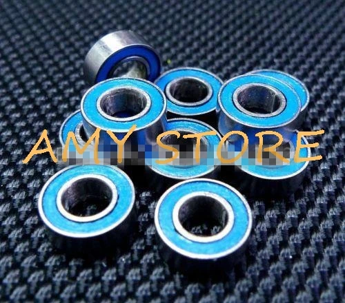 (25 PCS) MR84-2RS (4x8x3 mm) Rubber Sealed PRECISION Ball Bearing (BLUE) 4*8*3