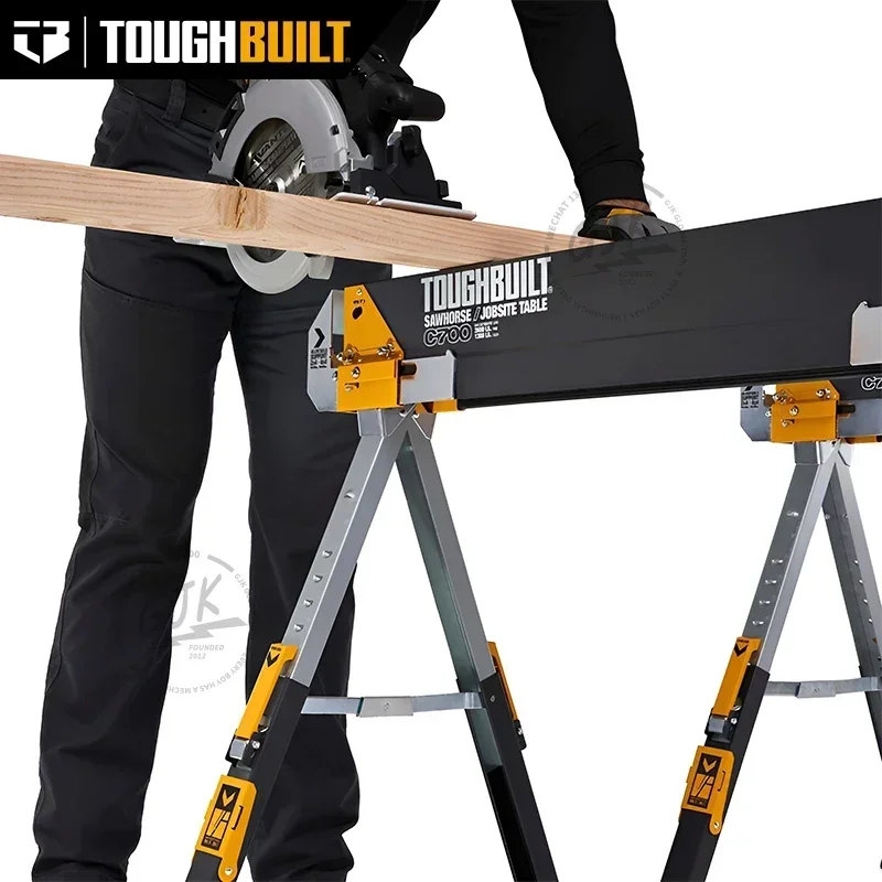 TOUGHBUILT TB-C700 Saw Horse/Adjustable Jobsite Table (Single)