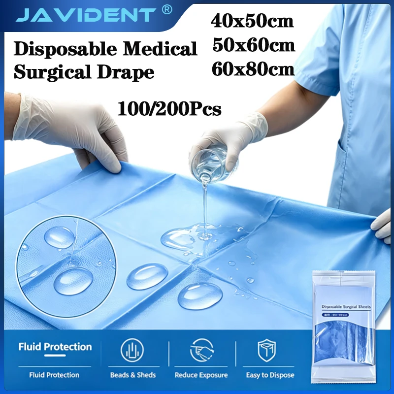 Disposable Surgical Drapes Surgical Sheet Blue Surgical Towel Non-woven Sterile Sheet 50*60/40x50cm Waterproof Travel Mat