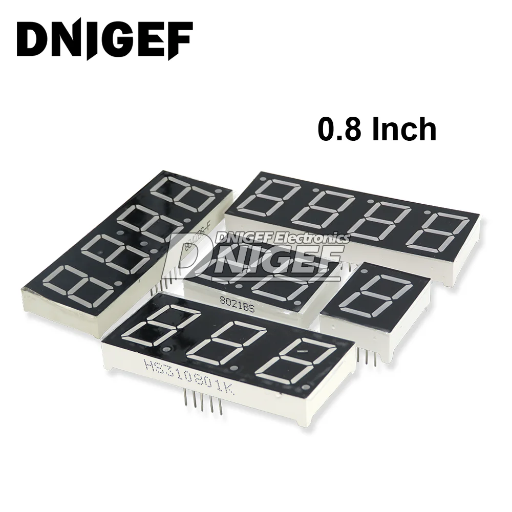 شاشة أنبوبية رقمية LED 0.28/0.36/0.4/0.56/0.8 بوصة 1/2/3/4-Bit 7 قطعة الكاثود المشترك (AS)/الأنود(BS)