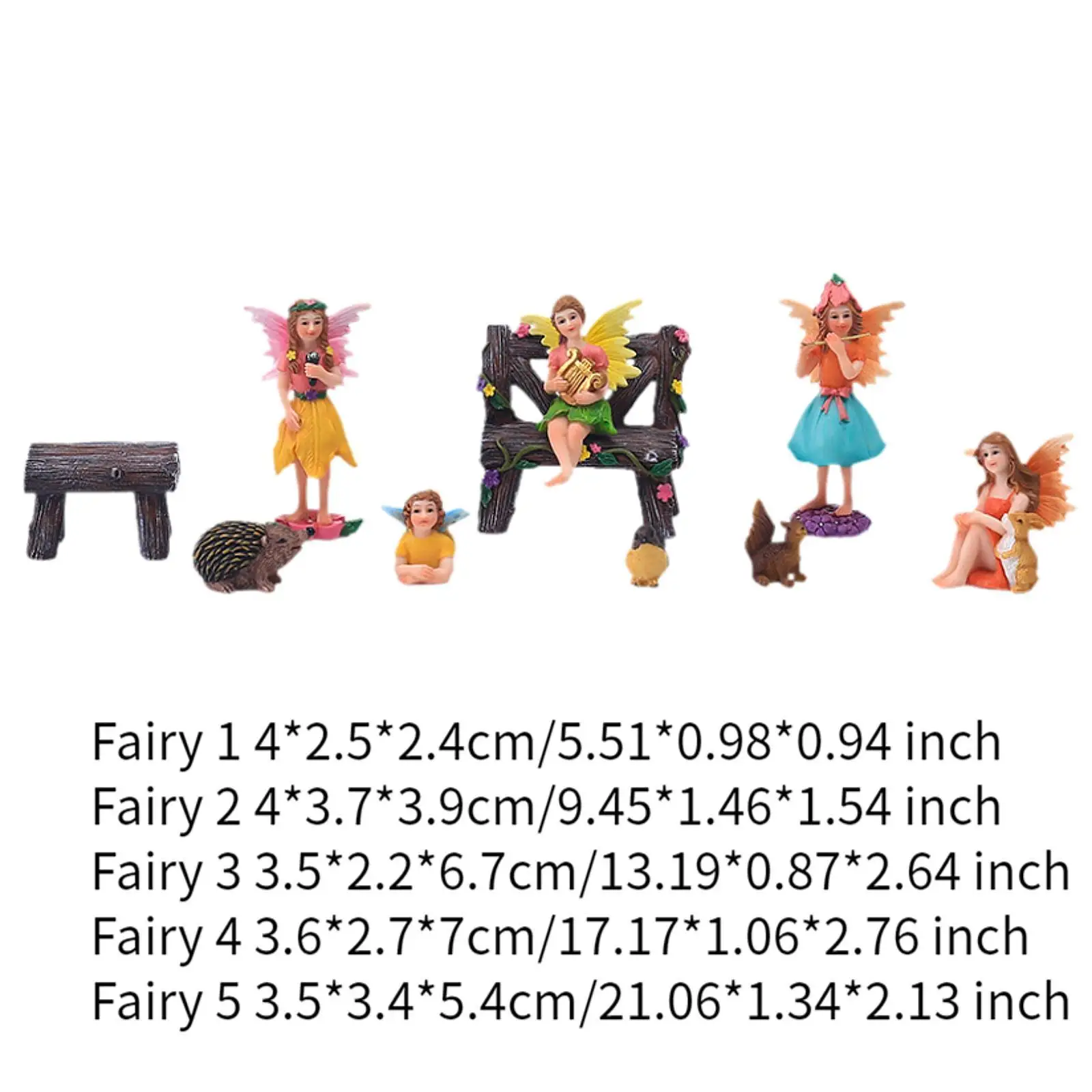 Miniatuur Fairy Beeldjes Leuke Sculpturen Fairy Garden Accessoires Mini Tuindecoraties voor Bureau Potplanten Yard Indoor Plank