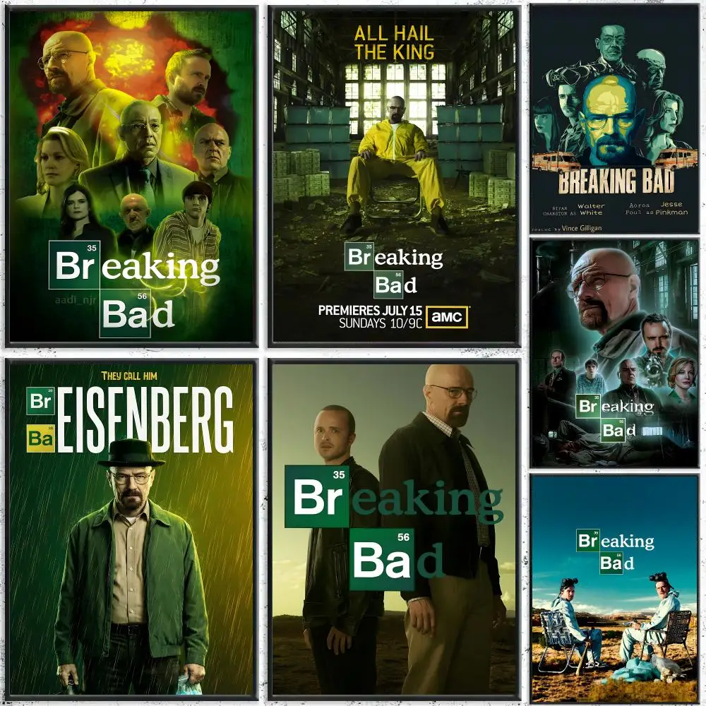 TV Series Breaking Bad Poster Self-Adhesive Waterproof Wall Stickers, Coffee Bar Home Wall Decor