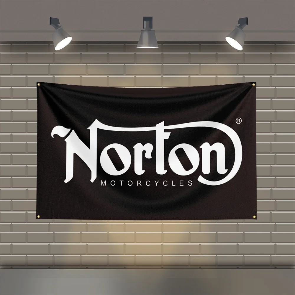 3x5 FT N-Nortons Racing  Flag Polyester Printed Cars Flags for Room Garage Decor